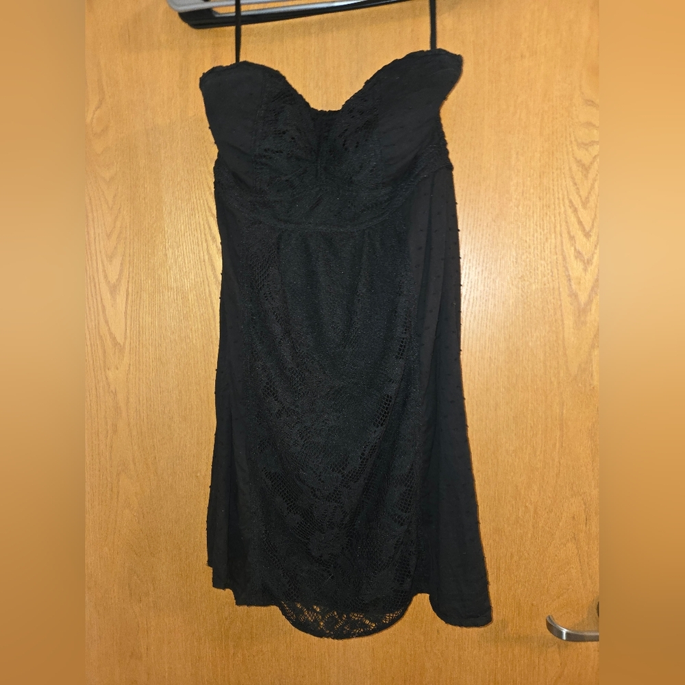 Vanity Black Off the Shoulder Fit and Flare Dress